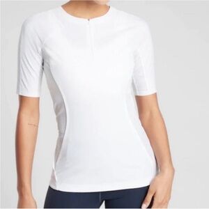 Athleta White Swim Top